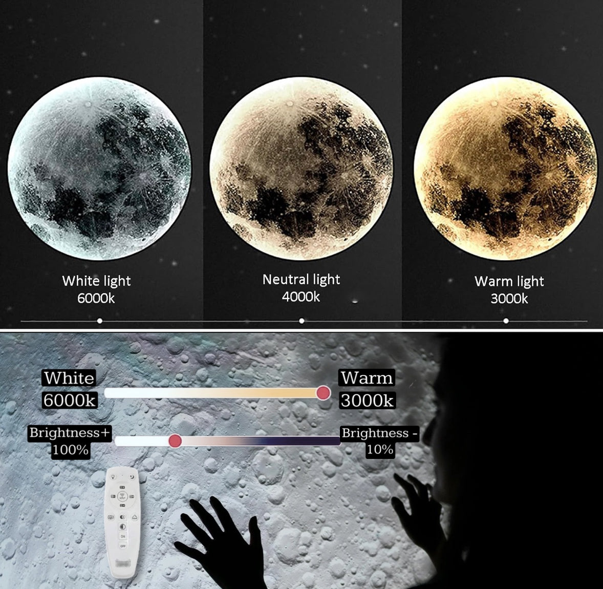 Moonbeam™- Realistically Galactic 3D LED Wall/Ceiling Moon Decor 